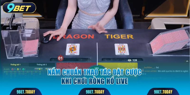 Nắm chuẩn thao tác đặt cược khi chơi rồng hổ live