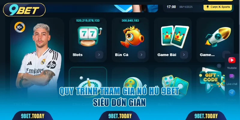 Quy trình nhập cuộc nổ hũ 9BET siêu đơn giản