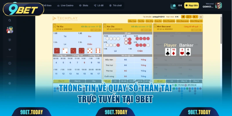 Thông tin về quay số Thần Tài trực tuyến tại 9BET