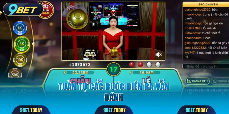 Tuần tự các bước diễn ra ván đánh xóc đĩa